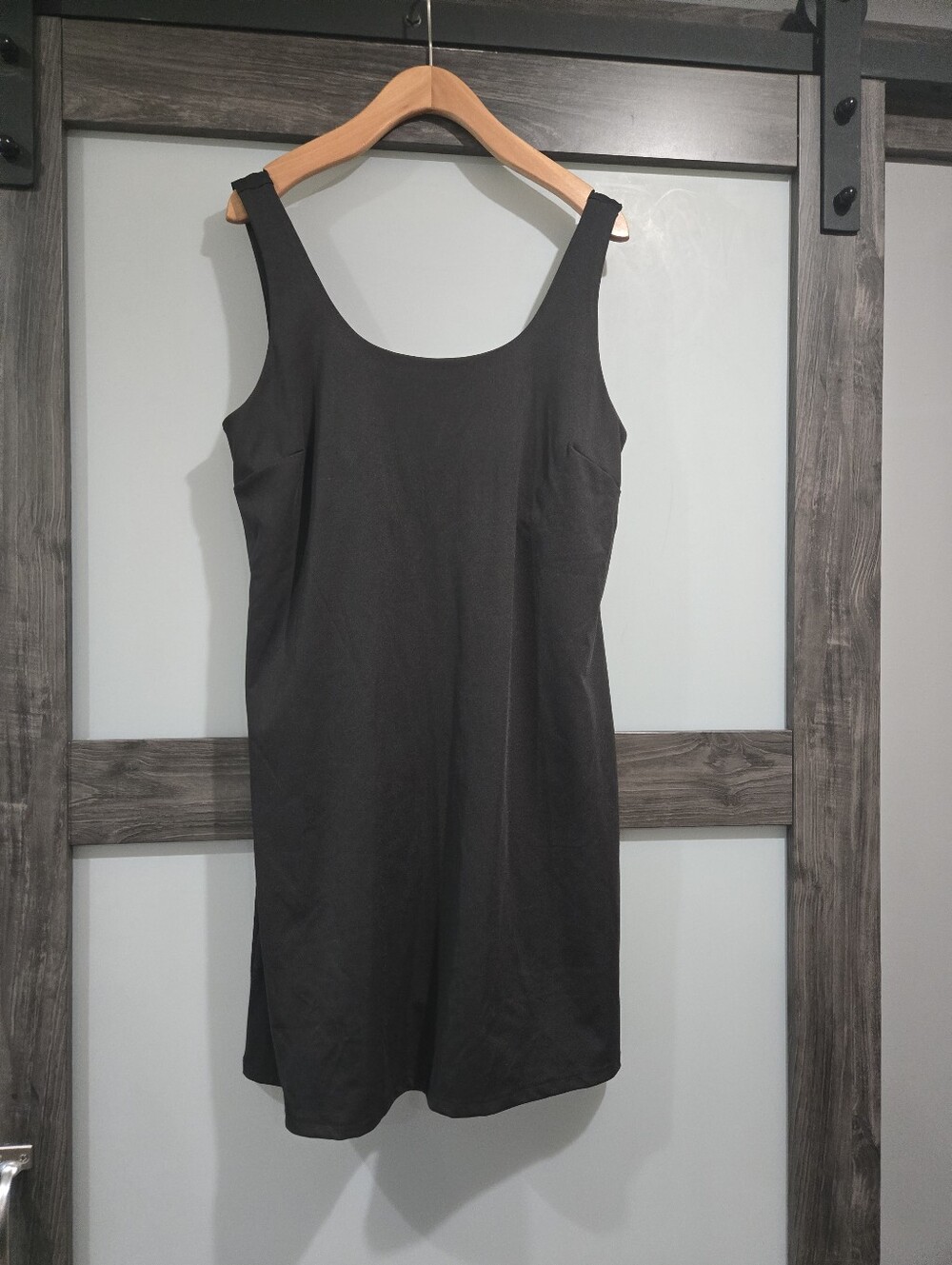 Soma Women's Wkend Size‎ Athletic Lounge Black Shelf Bra Dress Large